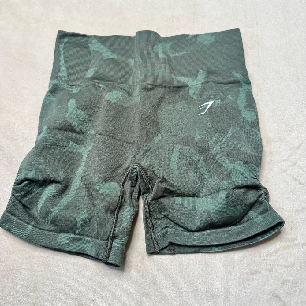 Gymshark Green Camouflage Shorts